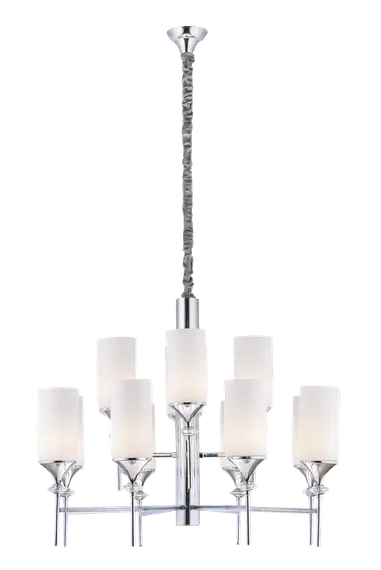 Люстра подвесная NewRgy 8903/8+4CR CHROME, 12×40 Вт, хромированная