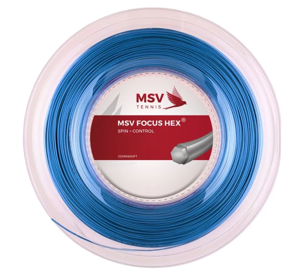 Струны теннисные MSV Focus Hex (200 m) - sky blue