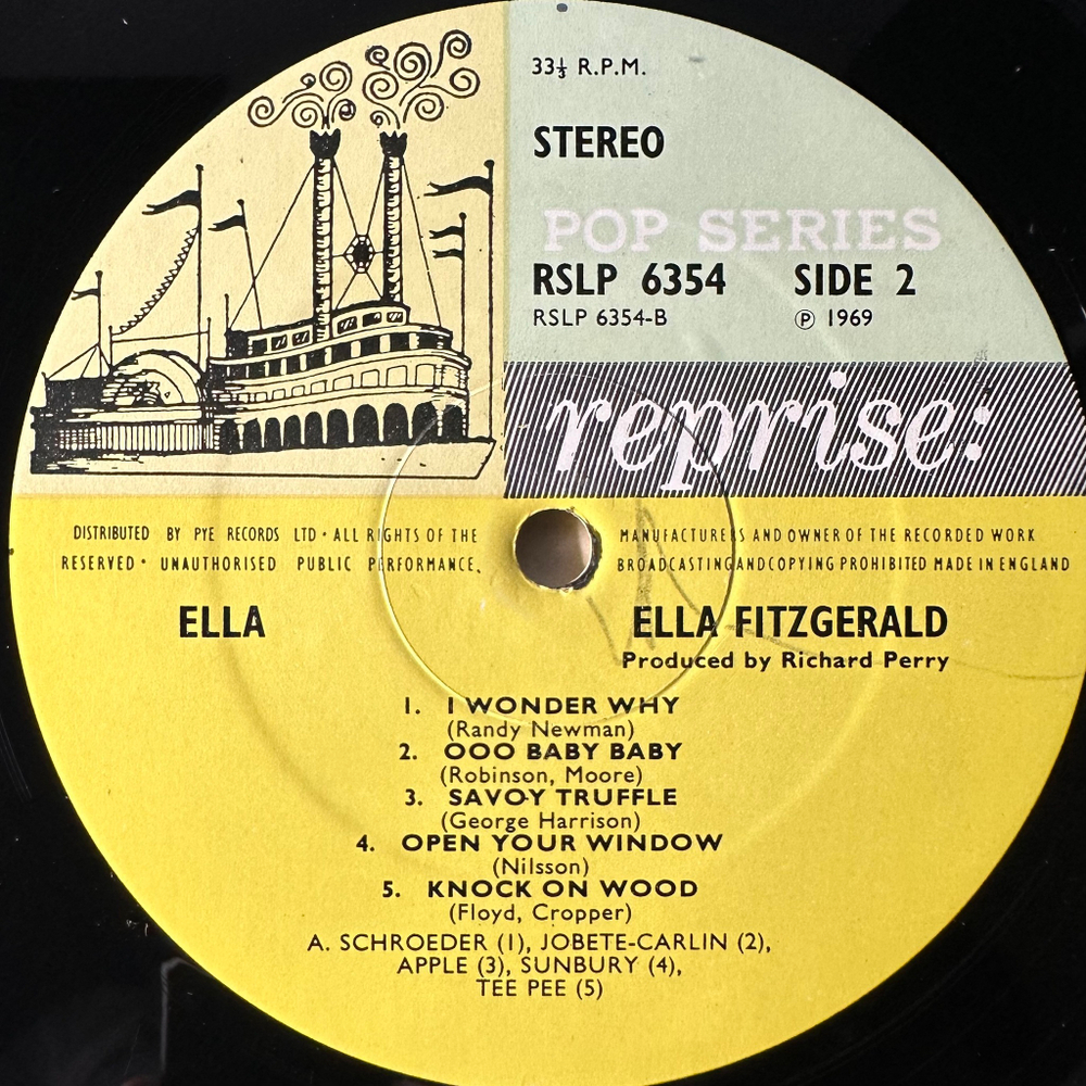 Ella Fitzgerald ‎– Ella (Англия 1969г.)