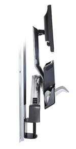 Крепление "Рука" Ergotron StyleView Sit-Stand Combo System с рабочей поверхностью и держателем CPU малого размера (45-272-216 / 45-272-026), Серебряный