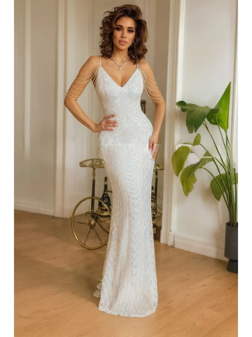 макси платье с бусинами и пайетками + PLUS SIZE