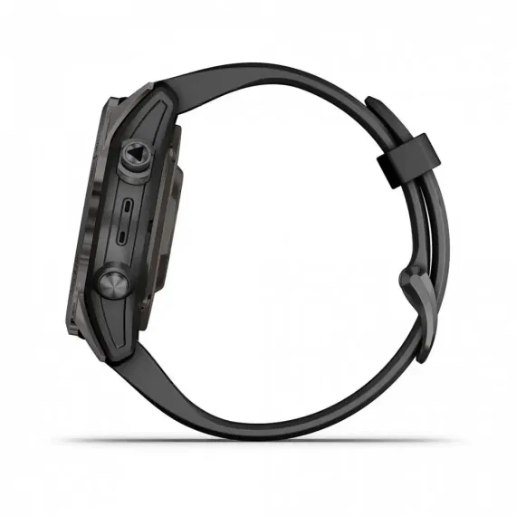 Garmin epix Pro (Gen 2) Sapphire Edition 42 мм, титановый, угольно-серый, DLC, черный ремешок