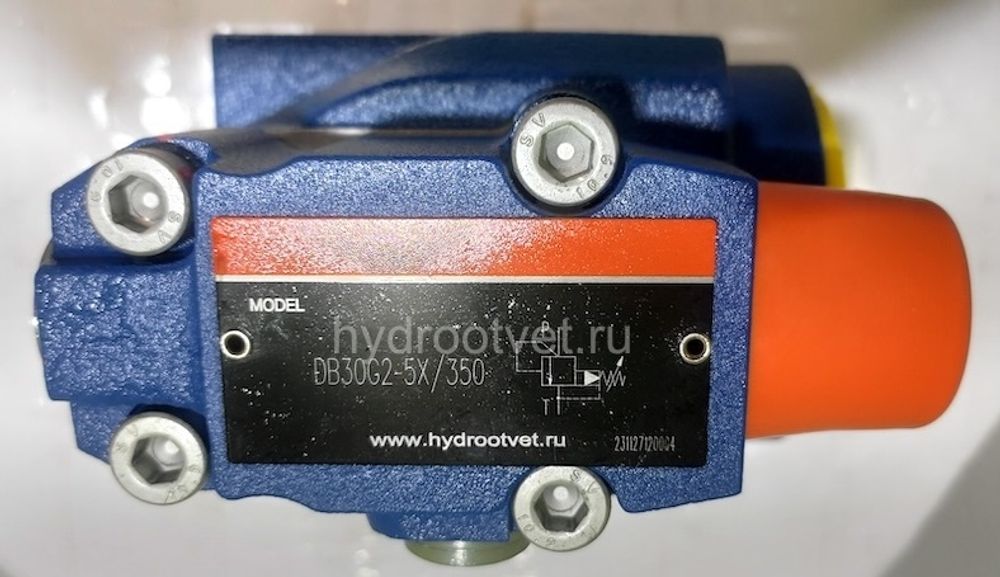 DB30G2-5X/350 - Предохранительный клапан Ду32 с давлением настройки до 350 бар, управление - X и Y - внутренние