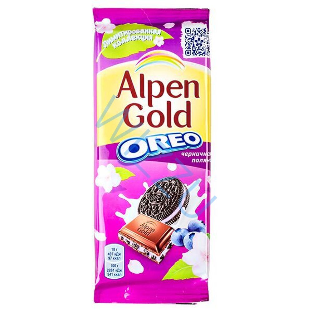 Шоколад ALPEN GOLD Орео Черника 90г