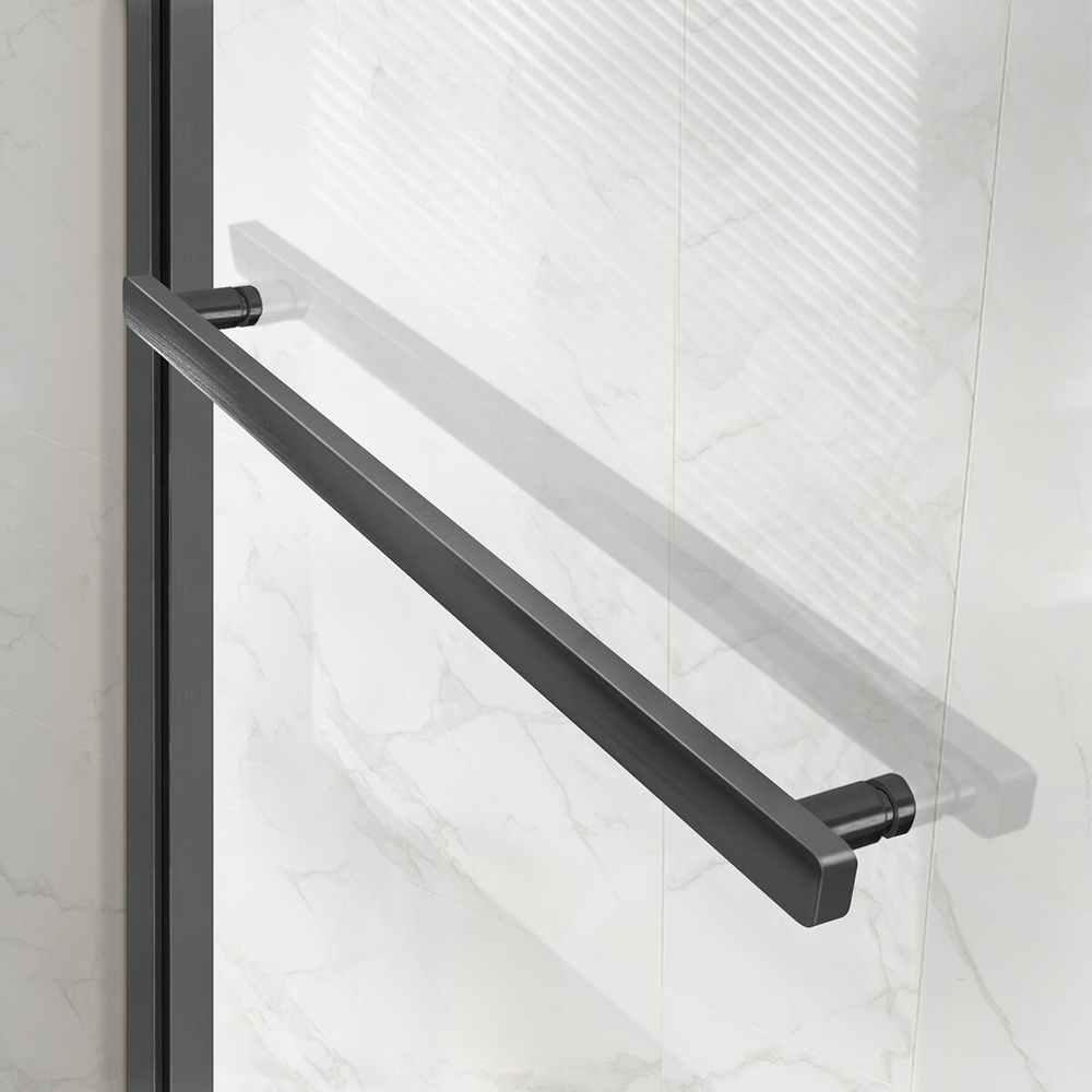 Душевой уголок Слим Софт (Slim Soft) VSR-1SS9011CLGM, 1100*900, вороненая сталь, стекло прозрачное,