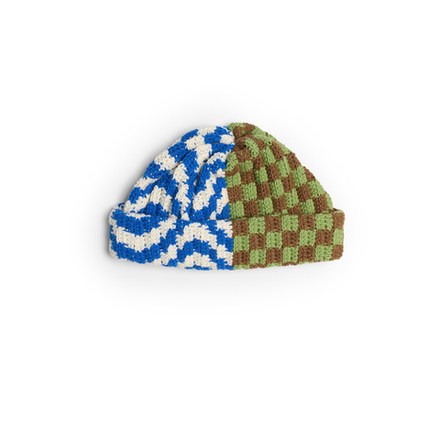 Шапка Jacob Cro Beanie Twins "Khaki/Brown/Blue/White"