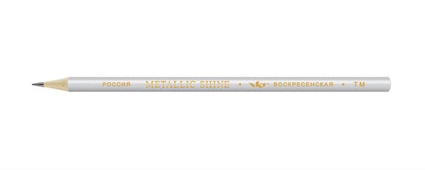Карандаш чернографитный круглый заточенный ТМ (HB) 72 шт, Metallic shine MS02, 1610 серебряный, ВКФ MS02