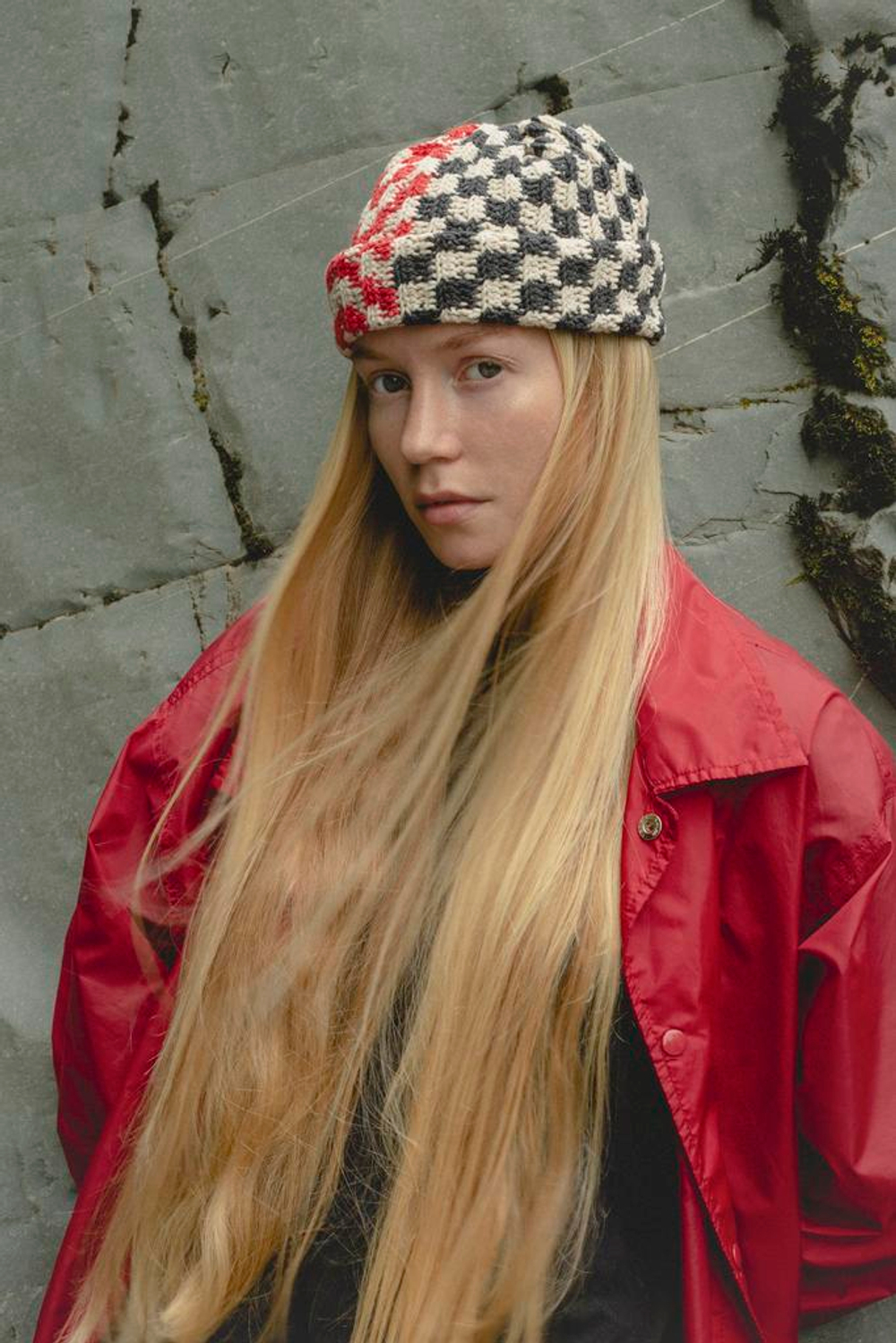 Шапка Jacob Cro Beanie Twins "Red Black"