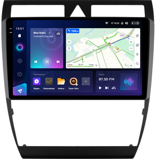 Магнитола для Audi A6 C5 2001-2004 - Teyes CC3-2K QLed Android 10, Быстрая, SIM-слот, CarPlay