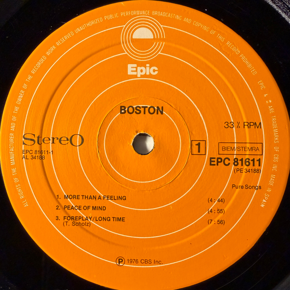 Boston ‎– Boston (Испания 1976г.)