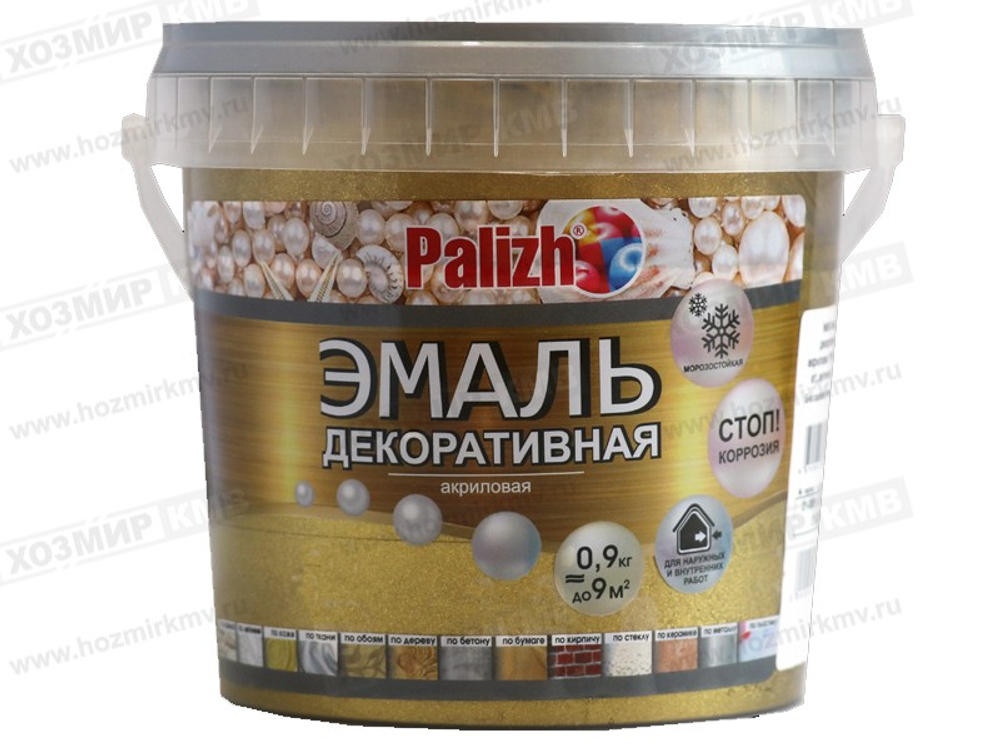 DE-96-0,9 (Palizh) эмаль Декоративная акриловая АНТИЧНОЕ ЗОЛОТО 0,9 кг