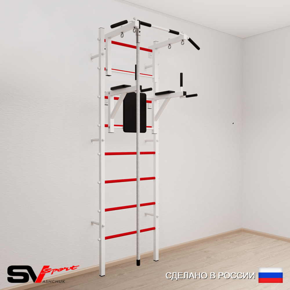 Шведская стенка Sv Sport усиленная 670 (Турник стандарт/Брусья/Канат)