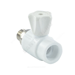 Кран шаровой PP-R белый Дн 25х3/4" НР прямой для радиатора VALFEX 10149025