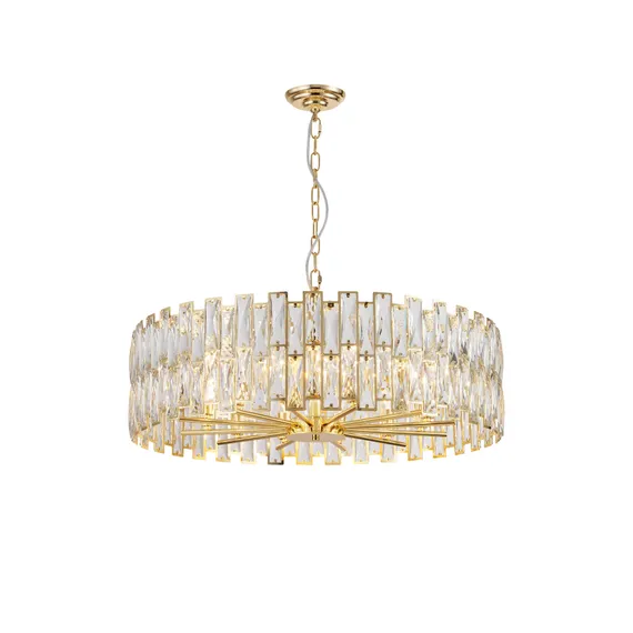 Люстра подвесная NewRgy B65-ф800*H230 H-GOLD, 12×40 Вт, золотая