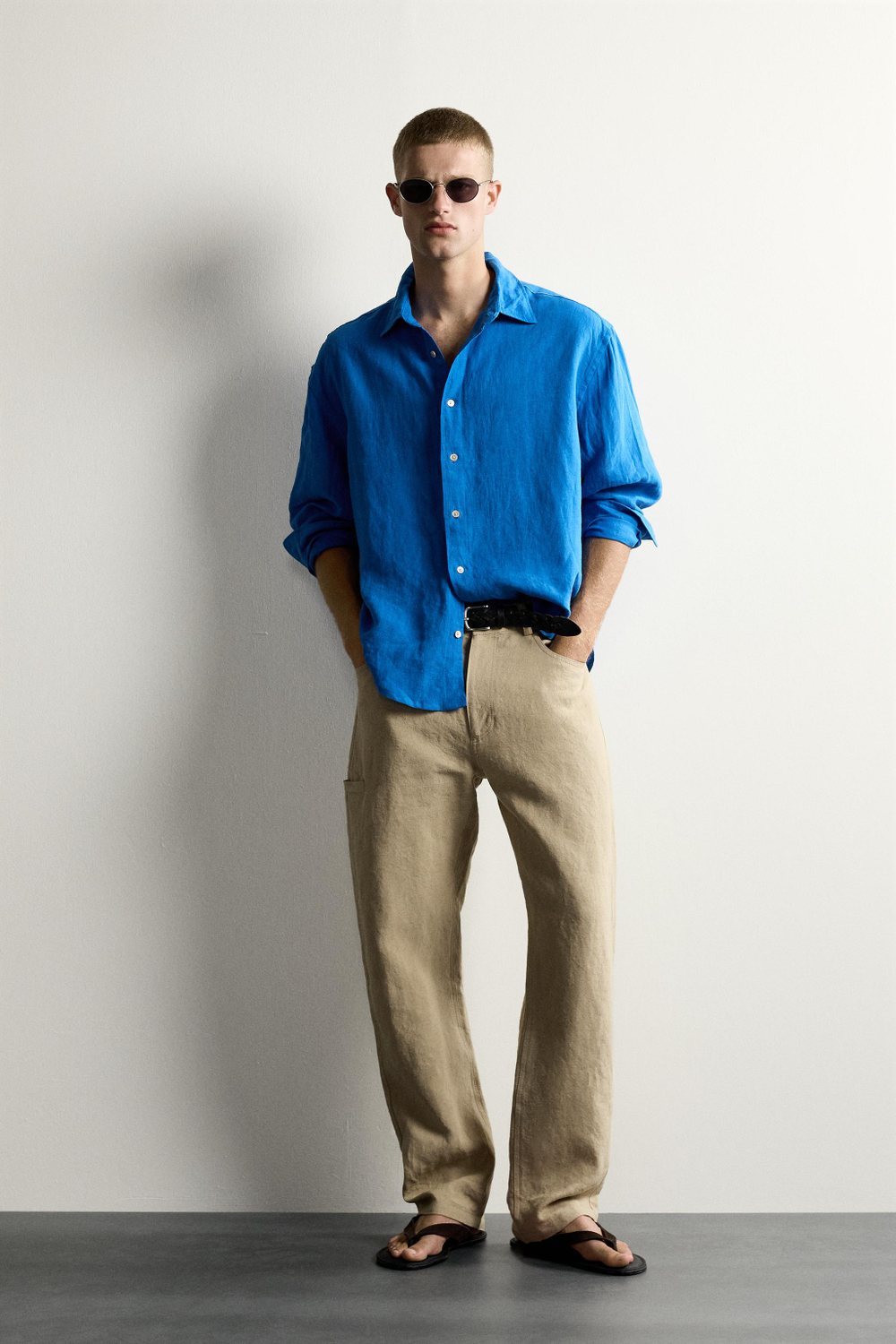 РУБАШКА RELAXED FIT ИЗ 100% ЛЬНА — ZARA · 2634/374
