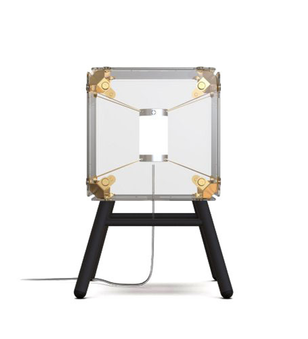 Table design lamp  Hyperqube by Felix Monza (1 lampshade ,  Clear)