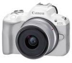Беззеркальный фотоаппарат Canon EOS R50 Kit RF-S 18-45mm IS STM, белый (уцененный)