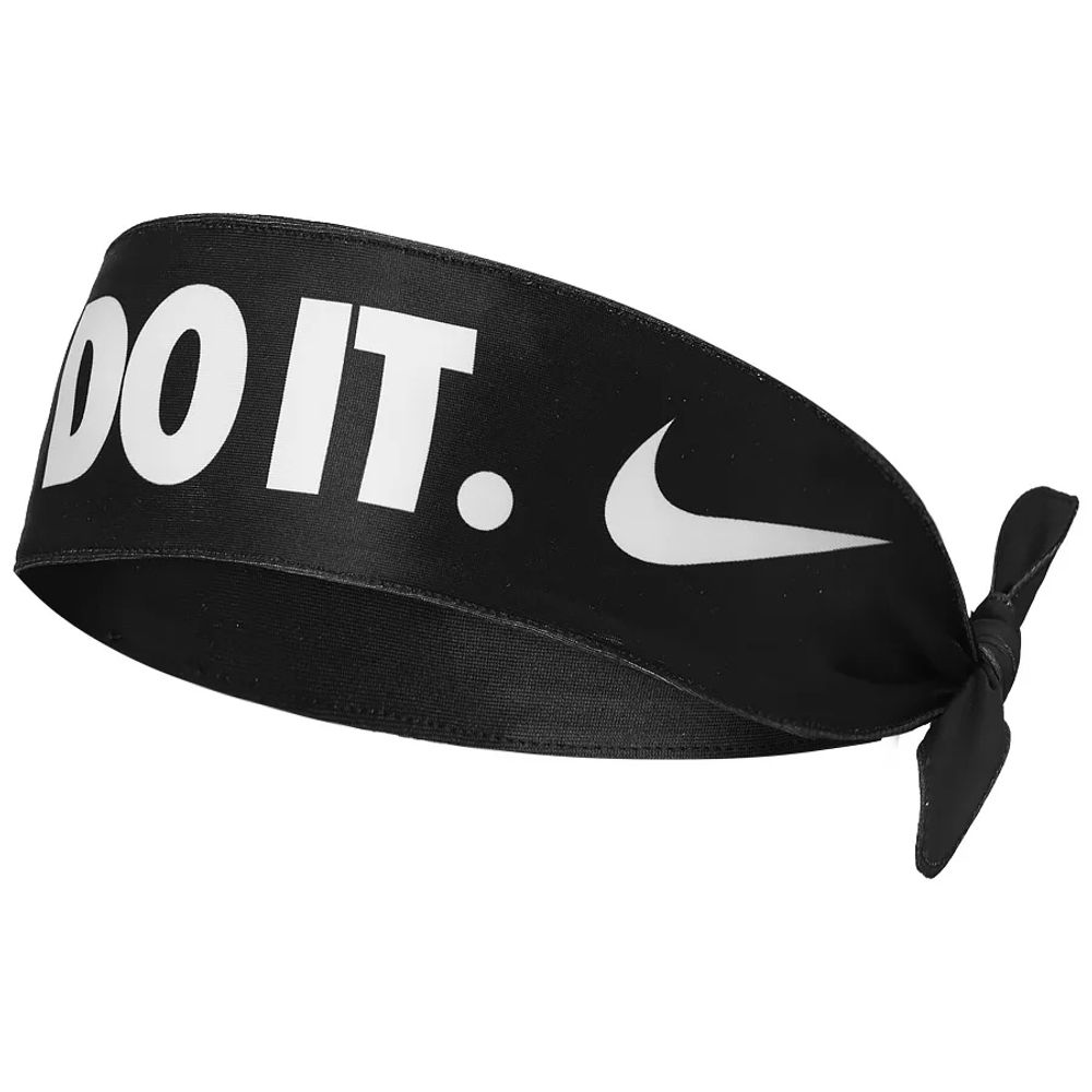 Теннисная бандана Nike Dri-Fit Head Tie Skinny Printed - black/white/white