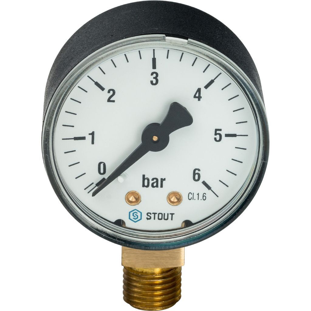 Манометр радиальный Stout (корпус Ø 80 мм) SIM-0010-801615