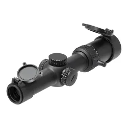 Оптический прицел Veber Wolf 1,25-4,5x26 IR DnD Загонник - вид в полоборота с открытыми крышками