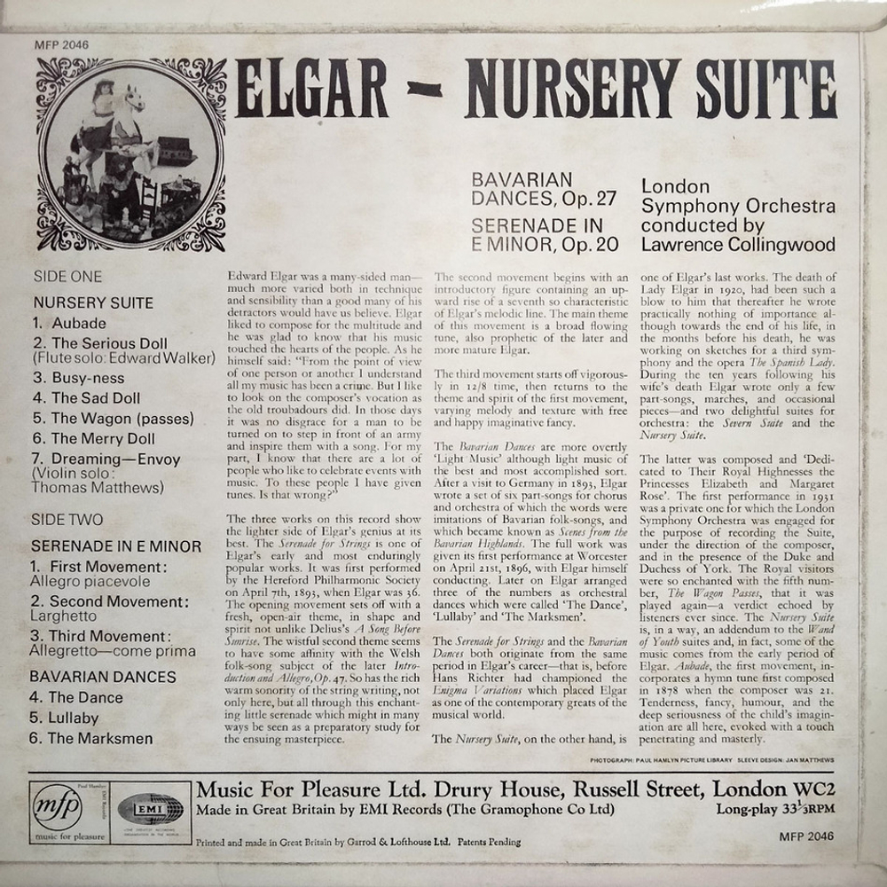 Elgar / Nursery Suite (LP)