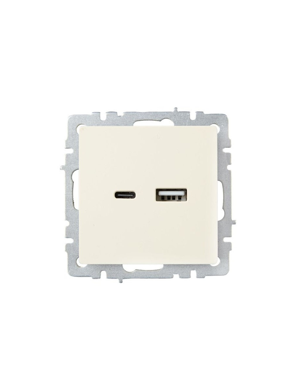 Розетка BRITE USB A+C 18Вт РЮ11-1-БрКр механизм беж. IEK BR-U22-018-K10