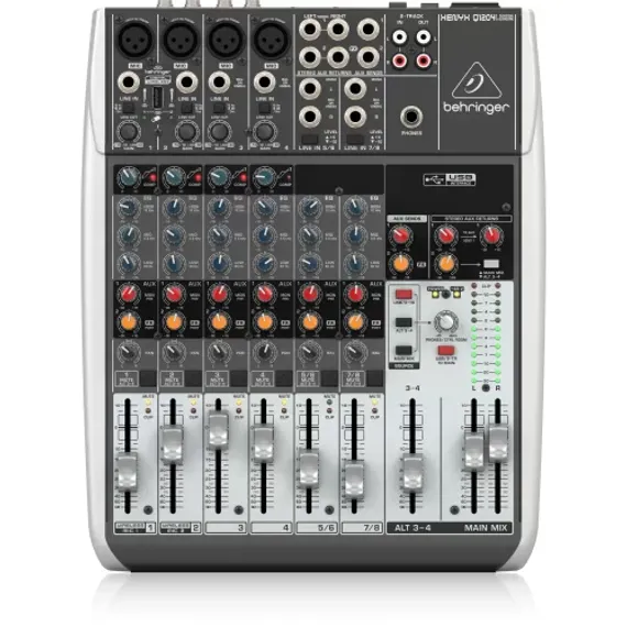 Behringer Q1204USB - микшер, 12 каналов, 3-х полосный эквалайзер, USB