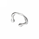 Кафф мятый тонкий Silver