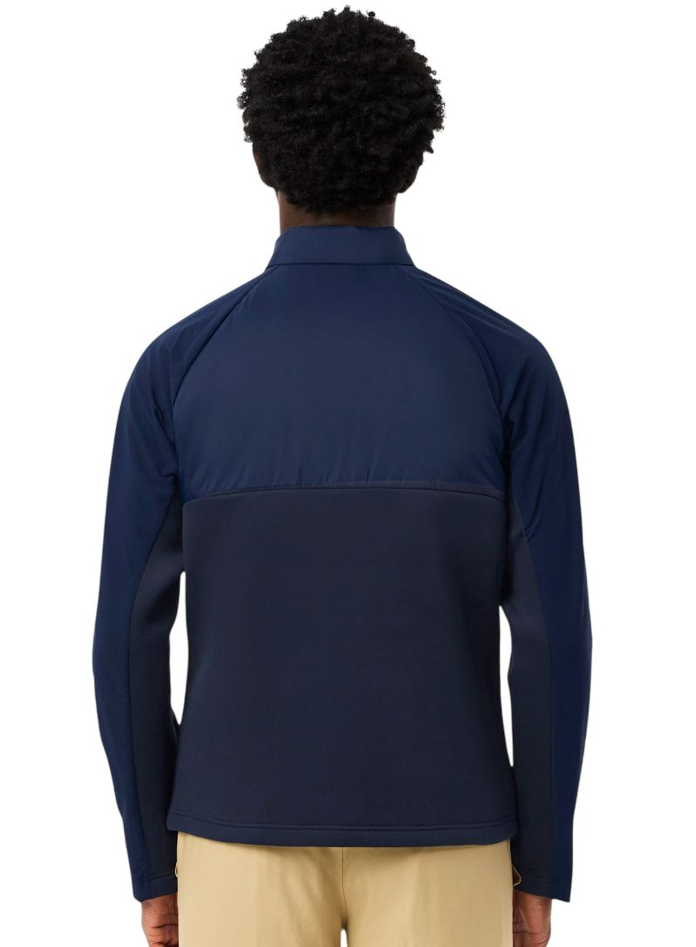 Мужская теннисная куртка Lacoste High-Neck Quilted Sport — navy blue