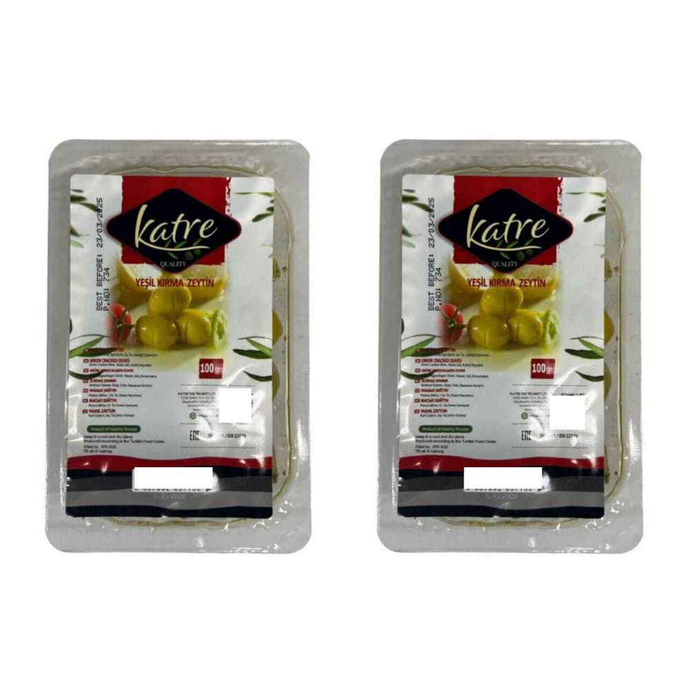 Оливки Katre колотые пряные в масле 100 г, 2 шт