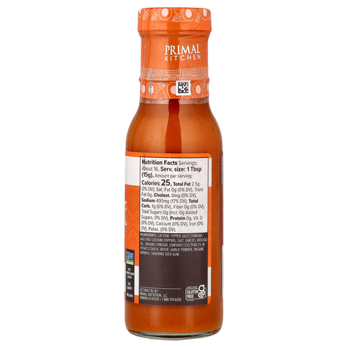 Primal Kitchen, классический соус баффало, средняя острота, 241 г