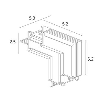 Коннектор угловой для встраимового шинопровода A731706 чёрный Optima-Accessories Arte Lamp