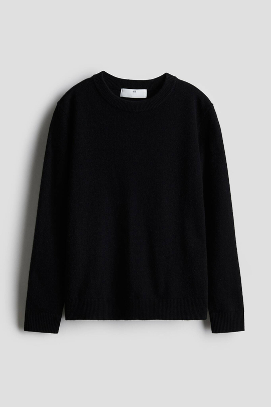 H&M Свитер из кашемировой смеси, черный