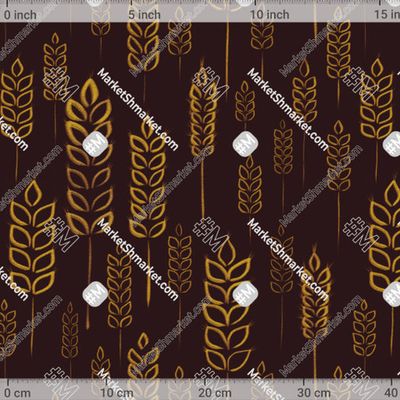 Колосья на бордовом by Gora-pattern 353 DPI