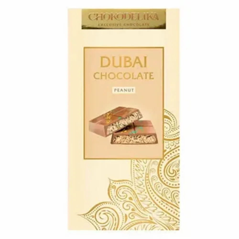 Шок плитка Dubai Peanut 180гр с начинкой из арахиса (16) 2389