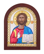 Спаситель, икона арочная, красное дерево, эмаль 175х225