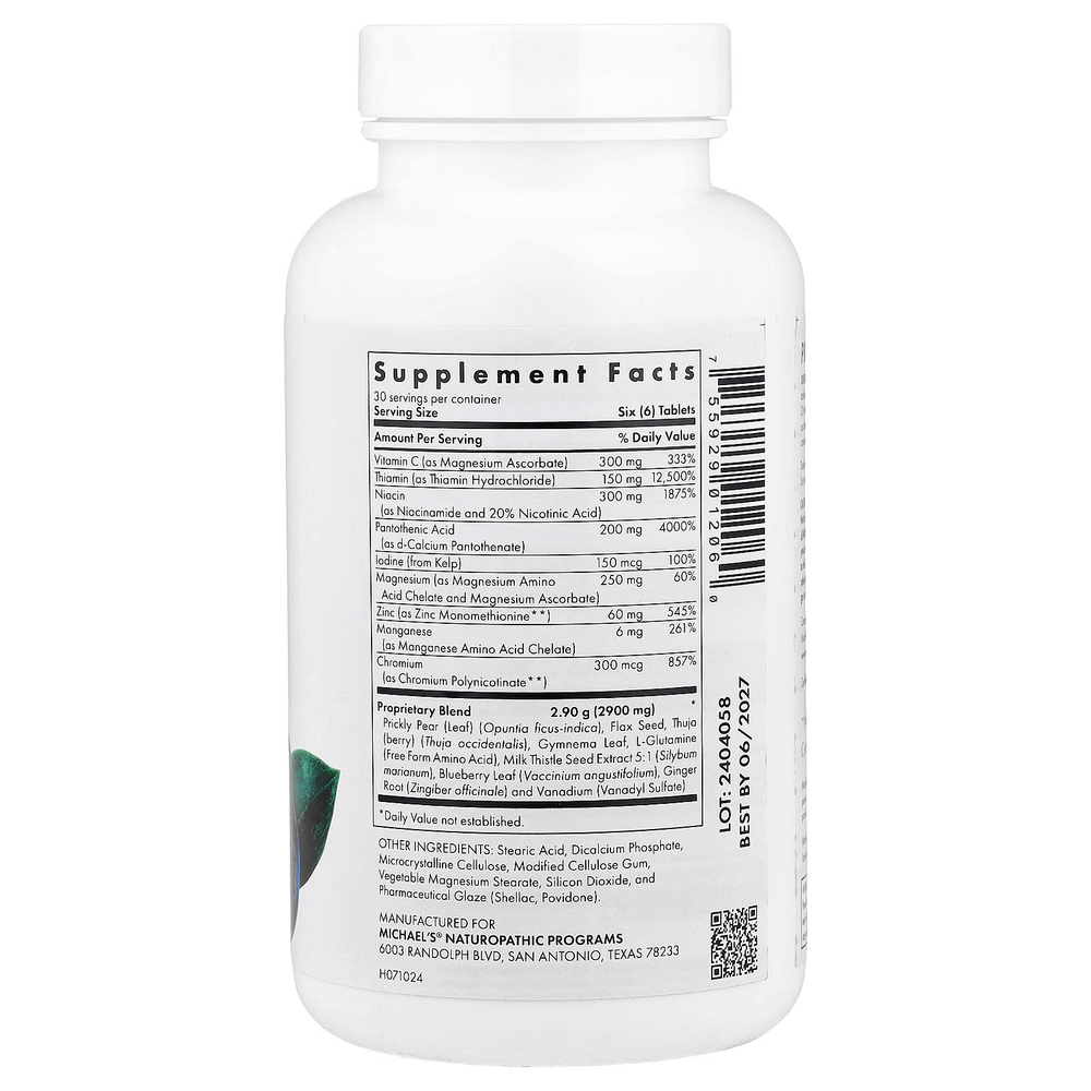 Michael's Health, Факторы метаболизма сахара, 180 вегетарианских таблеток