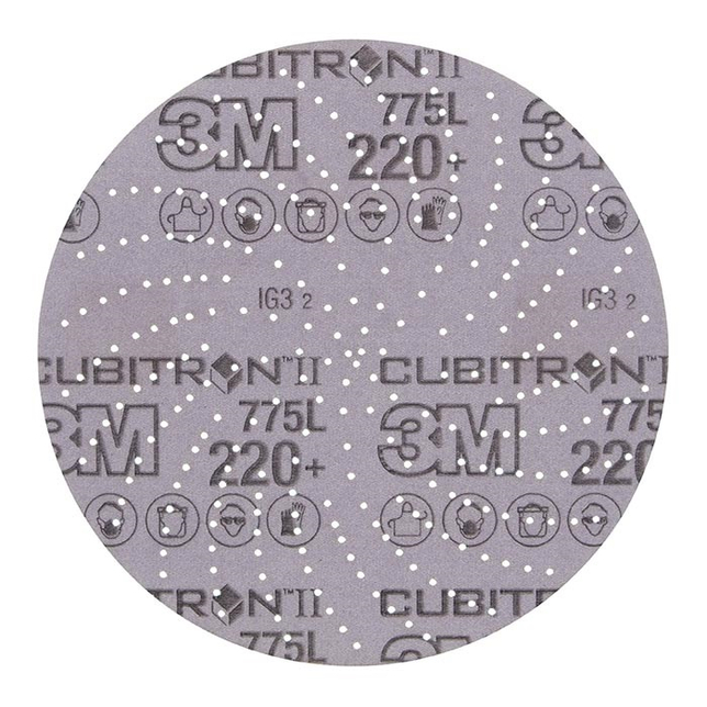 Круг шлифовальный, 220+, 150 мм, Клин Сэндинг,3M™ Cubitron™ II Hookit™ 775L № 86427, 50 шт./уп.