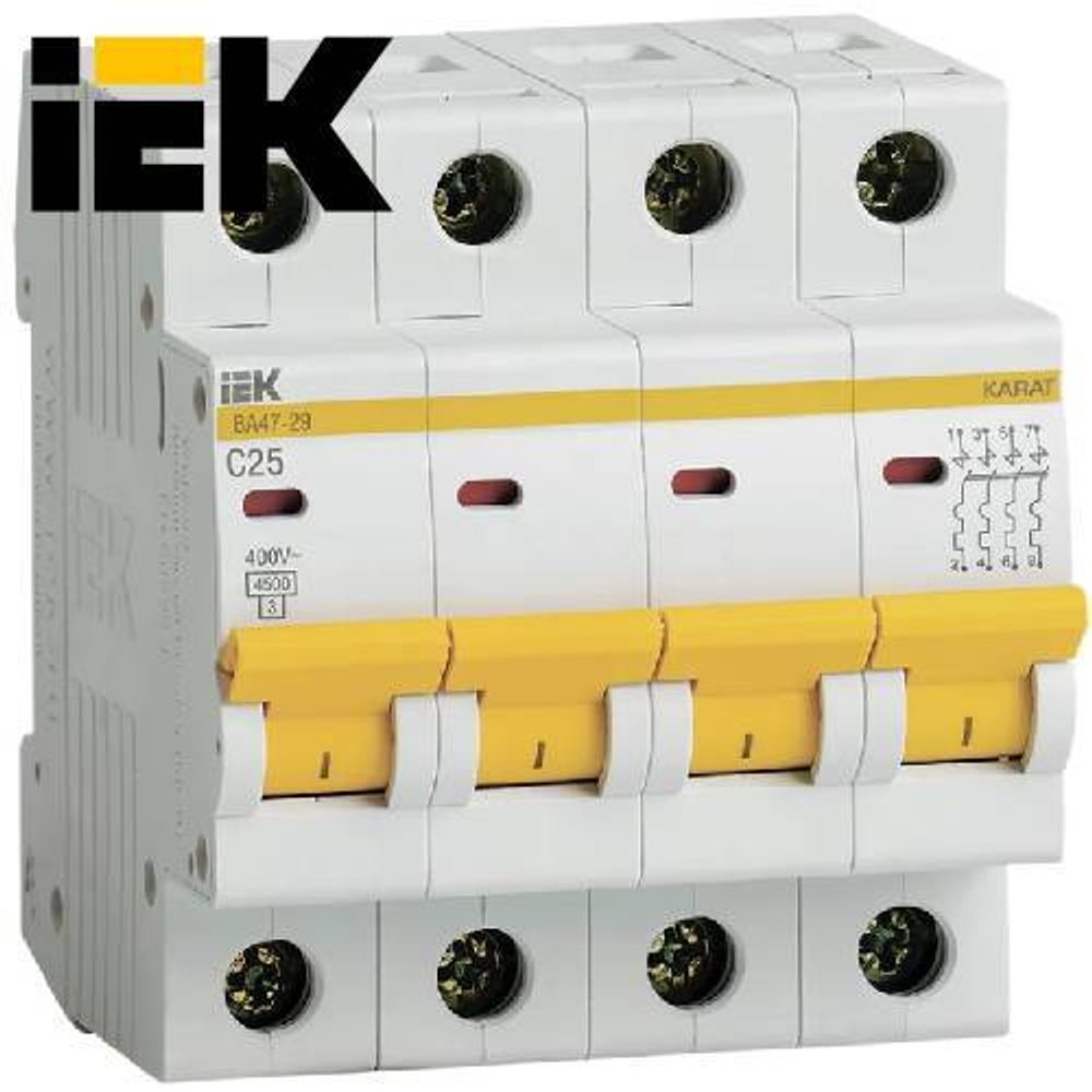 Автоматический выключатель IEK 4-Р 25А