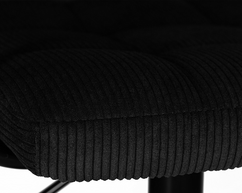 Стул барный DOBRIN KRUGER ARM BLACK, черный вельвет (LAR-E2041-52)