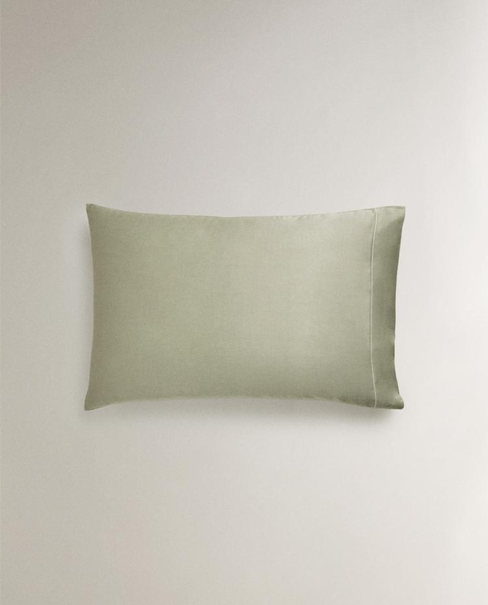 ZARA HOME САТИНОВАЯ НАВОЛОЧКА, ЗЕЛЕНЫЙ