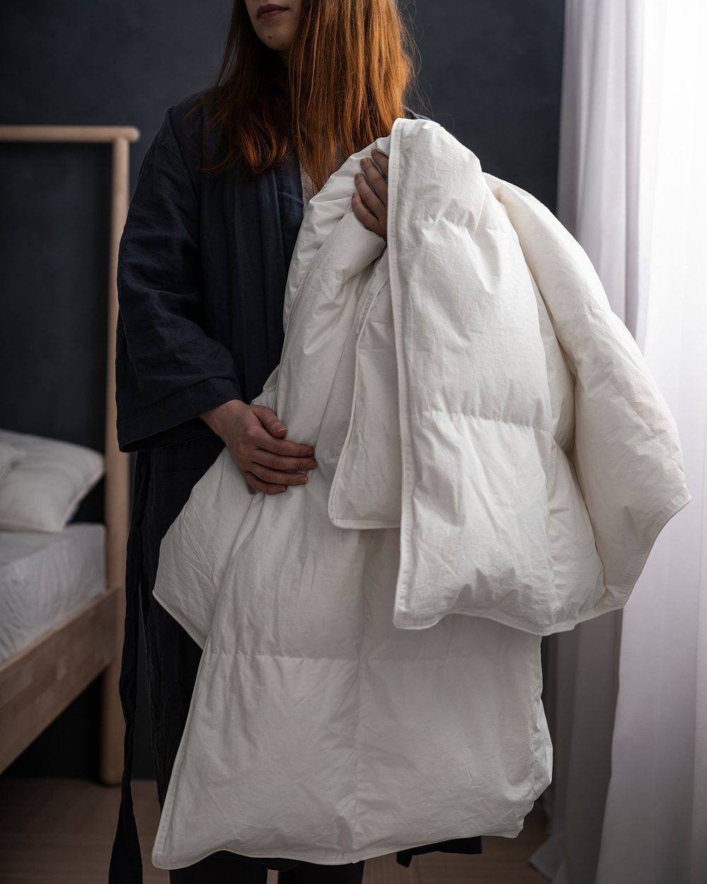 Полутороспальное одеяло IKEA FJALLARNIKA (ФЬЕЛЛАРНИКА), Зимнее, Всесезонное, Стеганое, Белый, 150х200 см