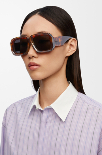 Loewe Солнцезащитные очки в форме маски, темный черепаховый