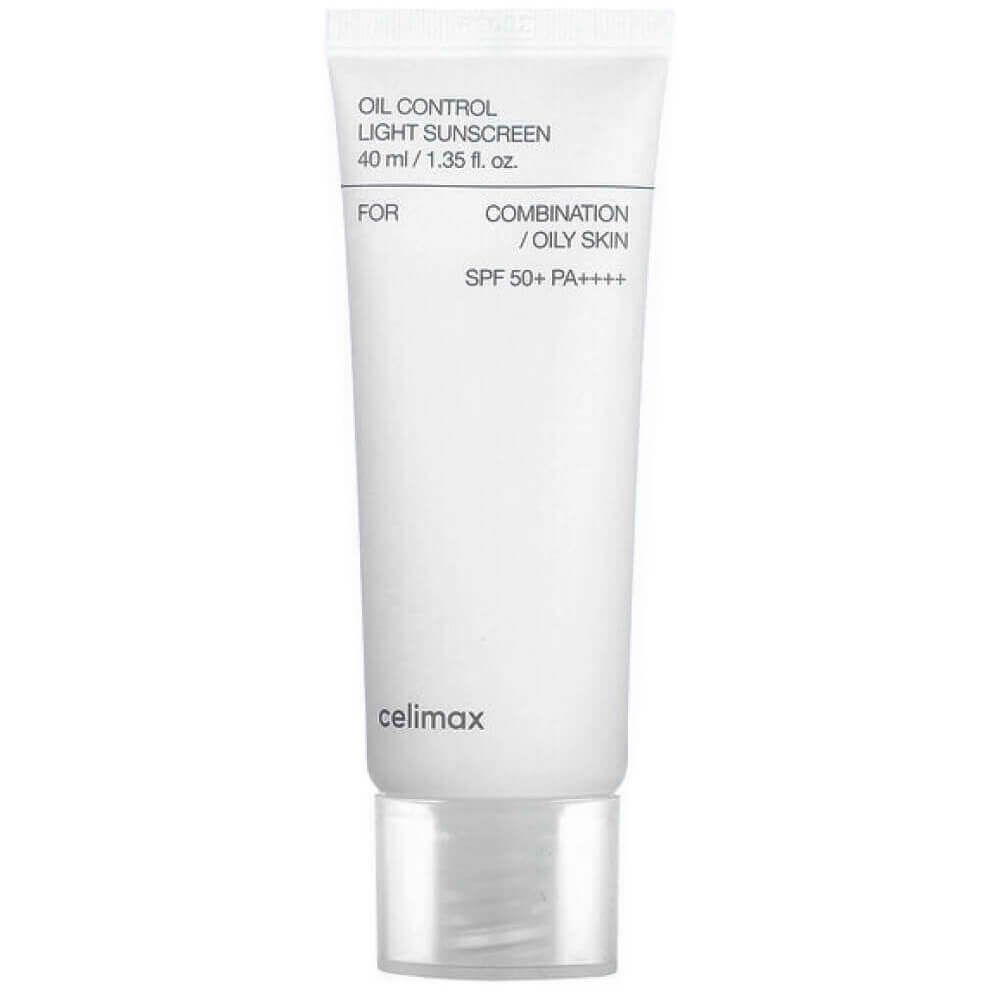 Celimax oil Control light sunscreen SPF50+ 40 ml. Celimax oil Control light sunscreen SPF50+ 40 ml.