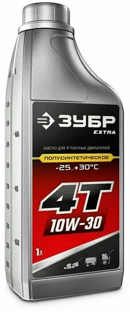 Масло моторное ЗУБР EXTRA полусинтетическое 4Т-10W30 1 л,