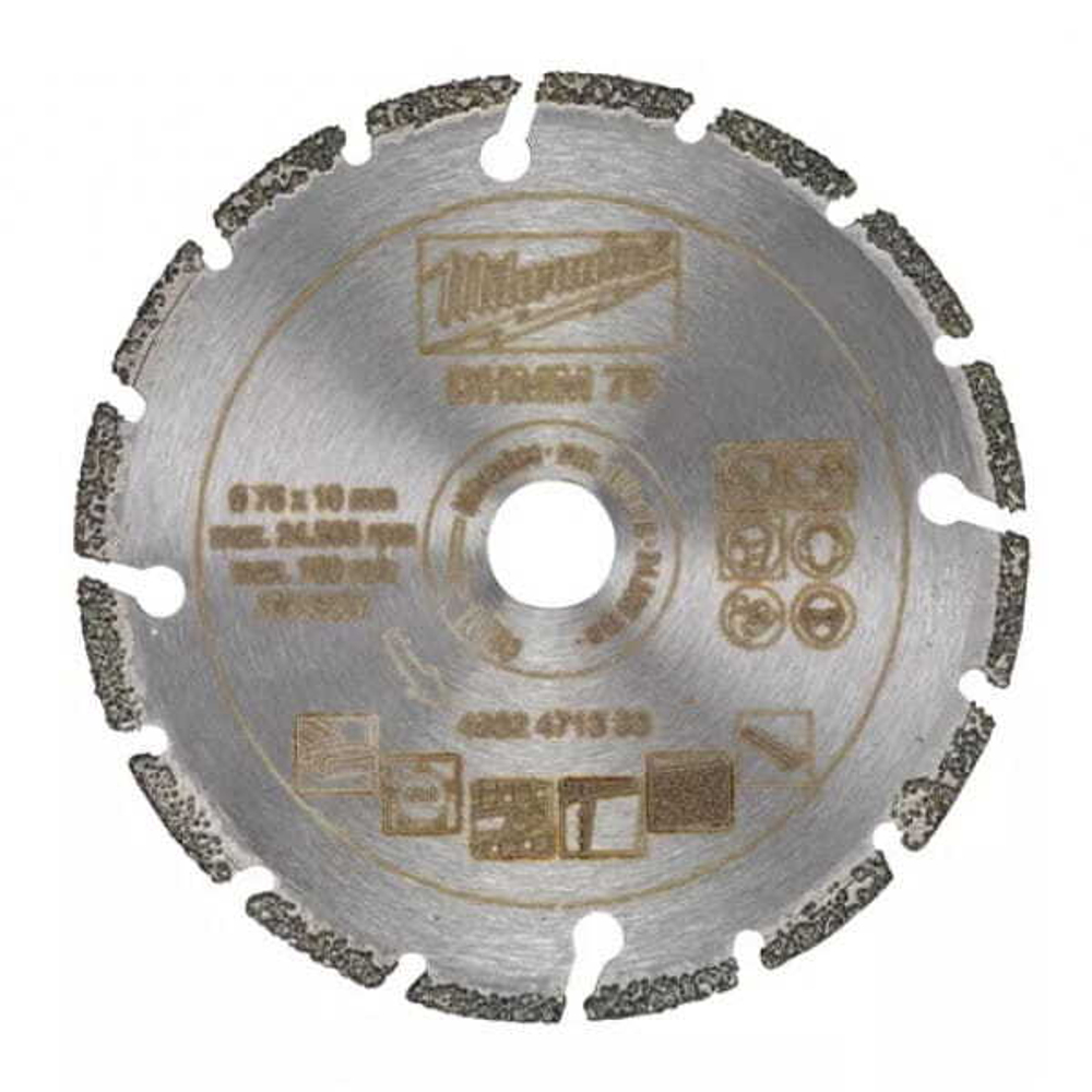 Алмазный диск Milwaukee DHMM 76мм для M12 FCOT (1шт)