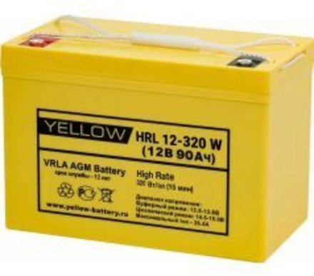 Аккумулятор YELLOW HRL 12-320W | 90 Ач | 12В AGM