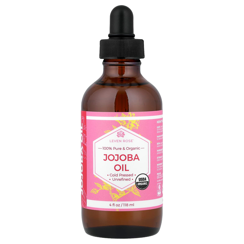 Leven Rose, 100% чистое органическое масло жожоба, 118 мл (4 жидк. унц.)