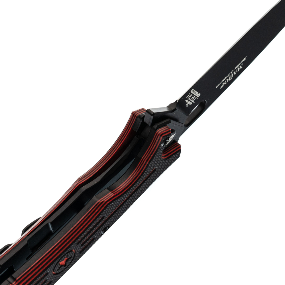 Складной нож Майор НОКС, сталь VG10, рукоять G10, черно-красный, 328-737406