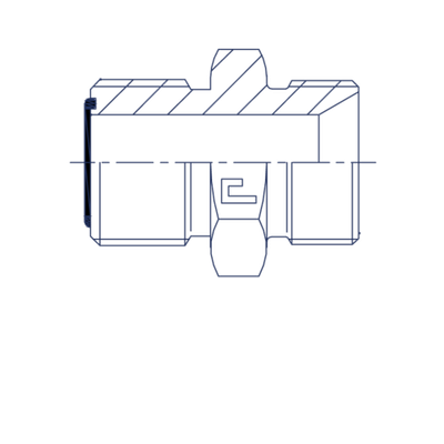 Адаптер AS D12 ORFS 13/16 - BSP 1/4